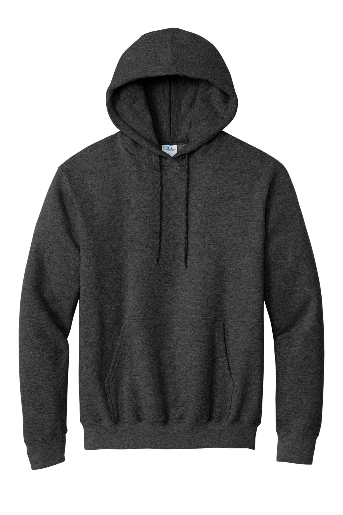 Port & Company Essential Fleece Pullover Hooded Sweatshirt.  PC90H Dark Heather Grey