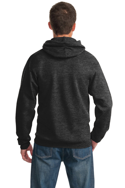 Port & Company Essential Fleece Pullover Hooded Sweatshirt.  PC90H Dark Heather Grey