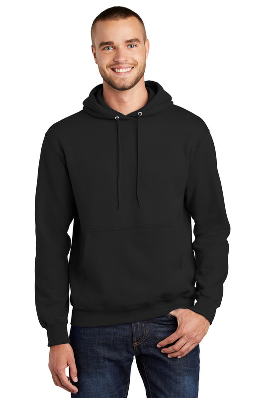 Port & Company Tall Essential Fleece Pullover Hooded Sweatshirt. PC90HT Jet Black Tall