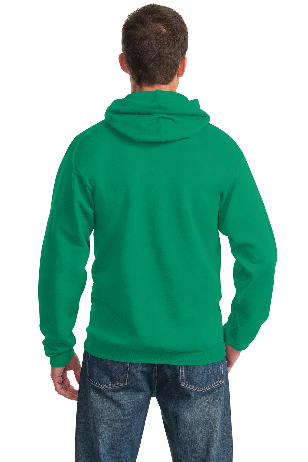 Port & Company Essential Fleece Pullover Hooded Sweatshirt.  PC90H Kelly Green