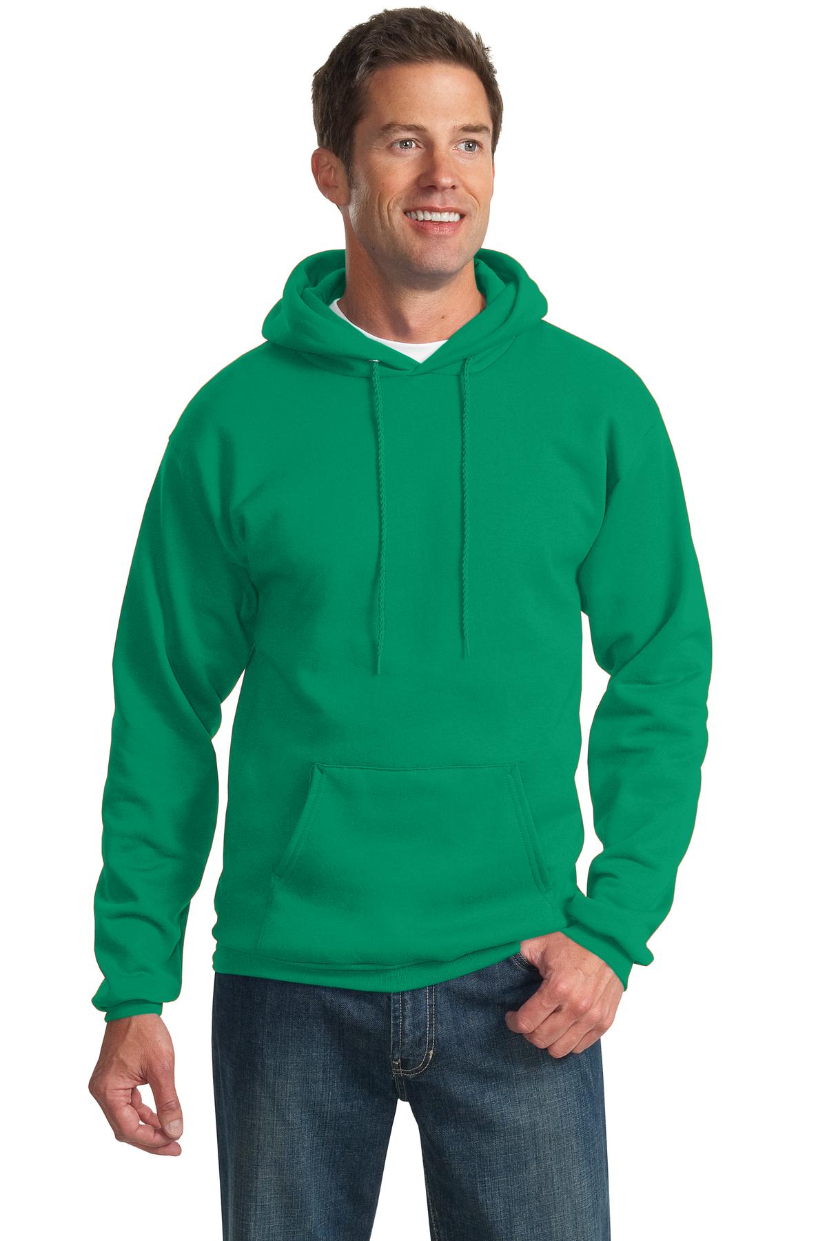 Port & Company Essential Fleece Pullover Hooded Sweatshirt.  PC90H Kelly Green