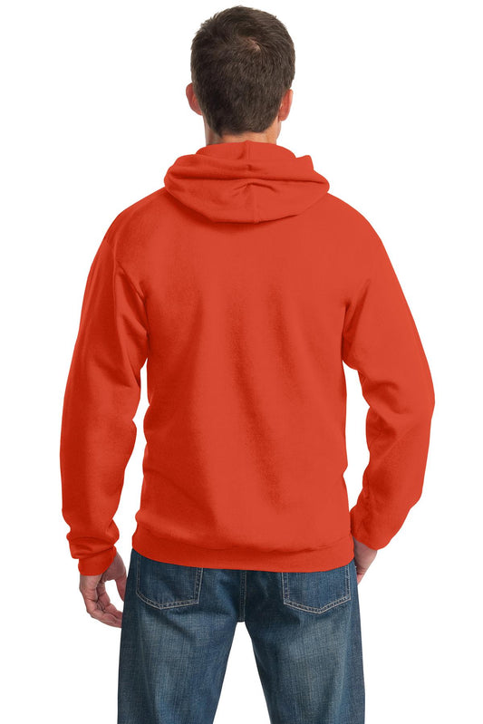 Port & Company Essential Fleece Pullover Hooded Sweatshirt.  PC90H Orange
