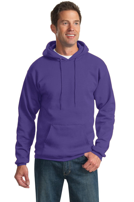 Port & Company Essential Fleece Pullover Hooded Sweatshirt.  PC90H Purple