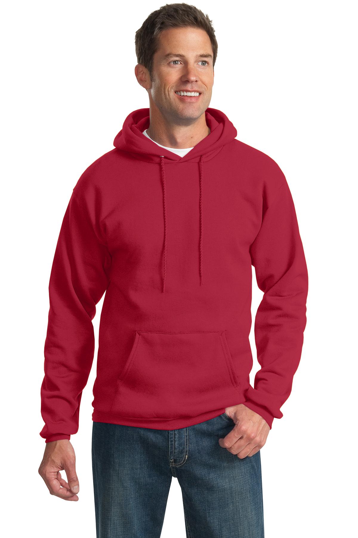 Port & Company Tall Essential Fleece Pullover Hooded Sweatshirt. PC90HT Red Tall
