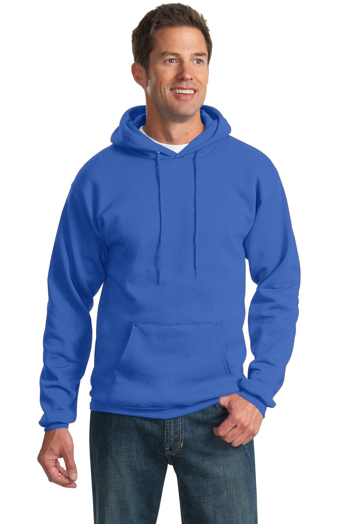 Port & Company Essential Fleece Pullover Hooded Sweatshirt.  PC90H Royal