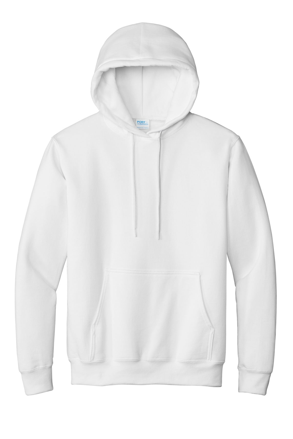 Port & Company Essential Fleece Pullover Hooded Sweatshirt.  PC90H White