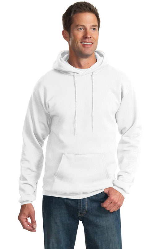 Port & Company Tall Essential Fleece Pullover Hooded Sweatshirt. PC90HT White Tall