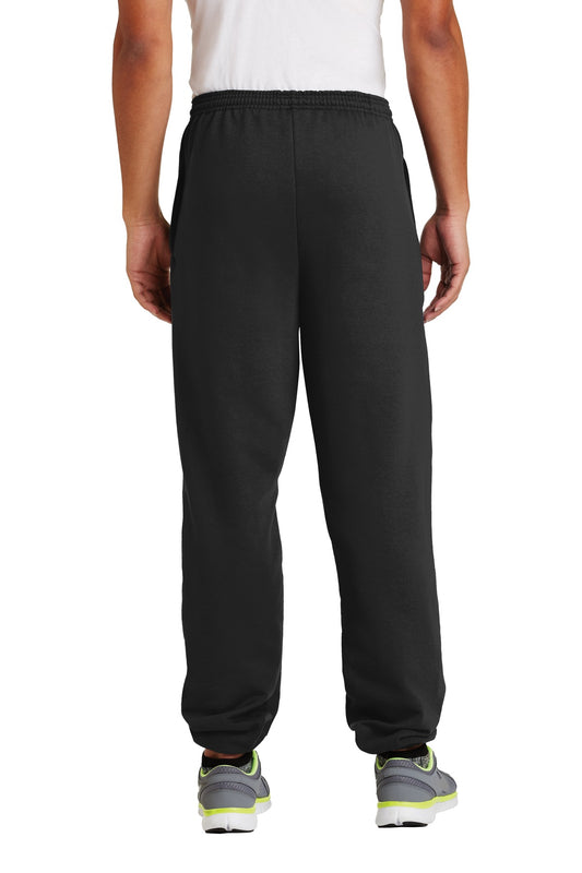 Port & Company Essential Fleece Sweatpant with Pockets.  PC90P Jet Black