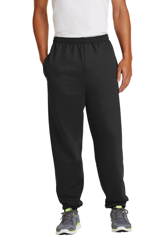 Port & Company Essential Fleece Sweatpant with Pockets.  PC90P Jet Black