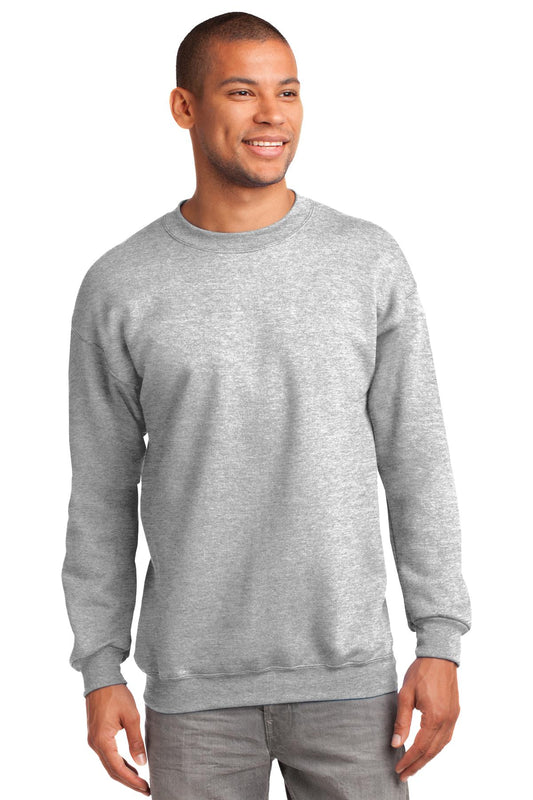 Port & Company Tall Essential Fleece Crewneck Sweatshirt. PC90T Ash Tall