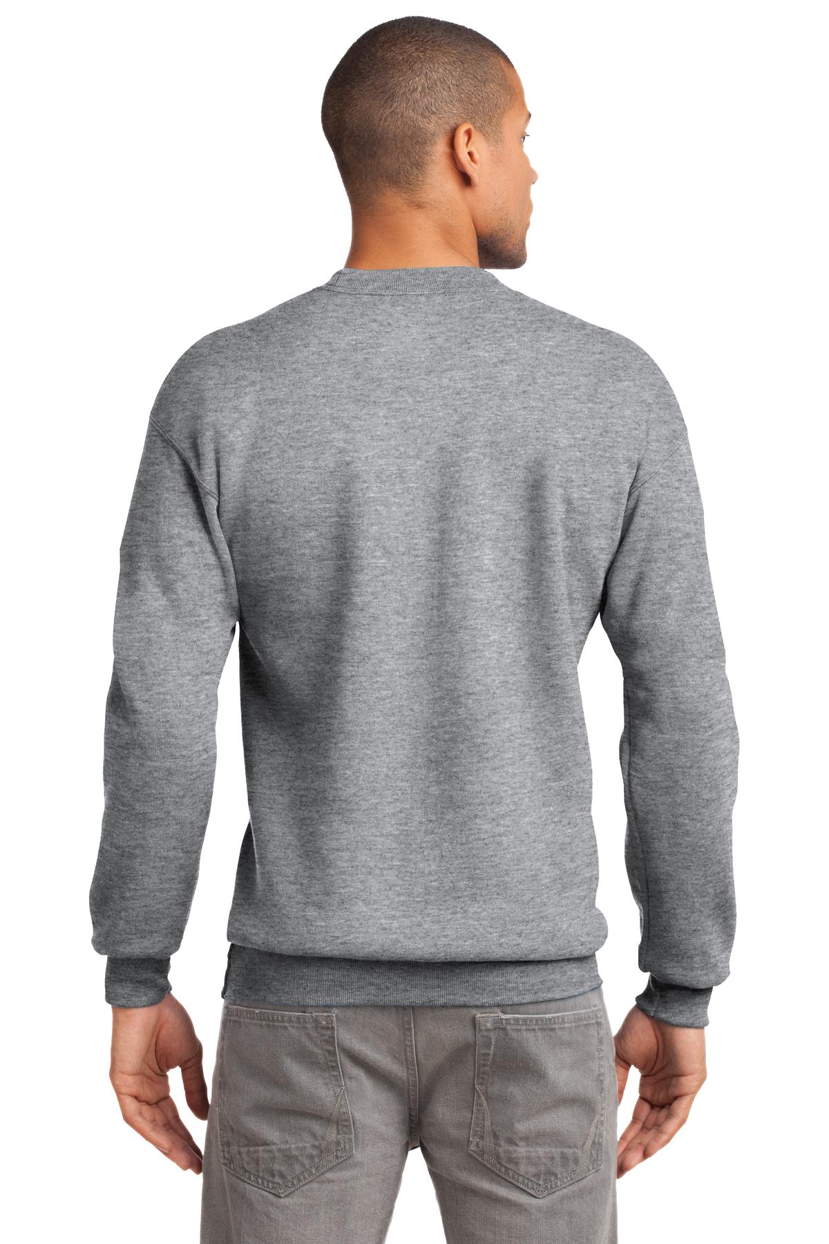 Port & Company Tall Essential Fleece Crewneck Sweatshirt. PC90T Athletic Heather Tall