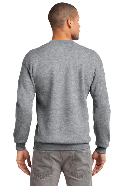 Port & Company Tall Essential Fleece Crewneck Sweatshirt. PC90T Athletic Heather Tall