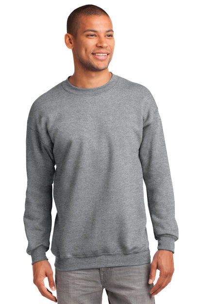 Port & Company Tall Essential Fleece Crewneck Sweatshirt. PC90T Athletic Heather Tall