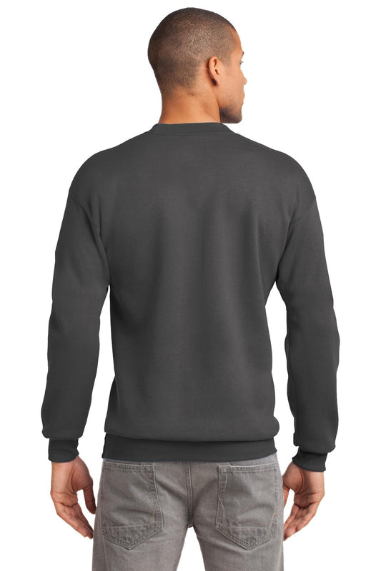 Port & Company Tall Essential Fleece Crewneck Sweatshirt. PC90T Charcoal Tall