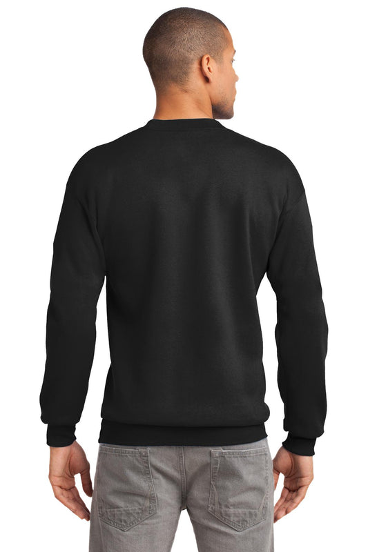 Port & Company Tall Essential Fleece Crewneck Sweatshirt. PC90T Jet Black Tall