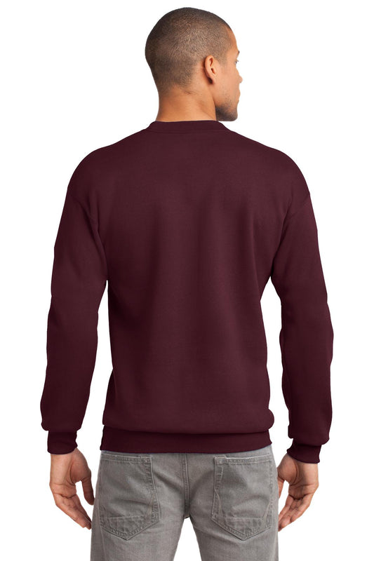 Port & Company Tall Essential Fleece Crewneck Sweatshirt. PC90T Maroon Tall