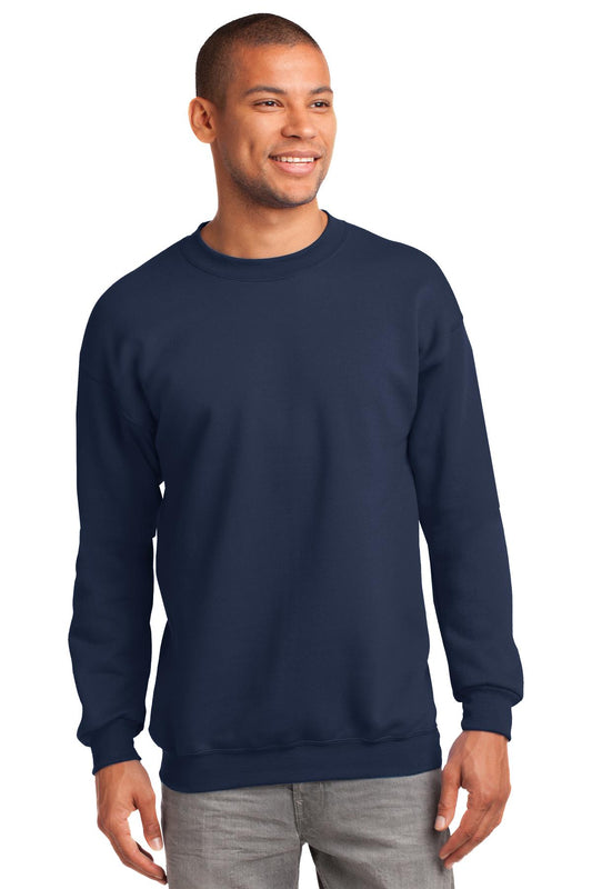 Port & Company Tall Essential Fleece Crewneck Sweatshirt. PC90T Navy Tall