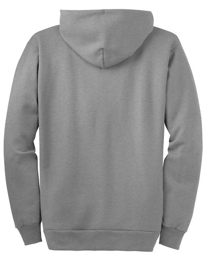 Port & Company Tall Essential Fleece Full-Zip Hooded Sweatshirt. PC90ZHT Athletic Heather Tall