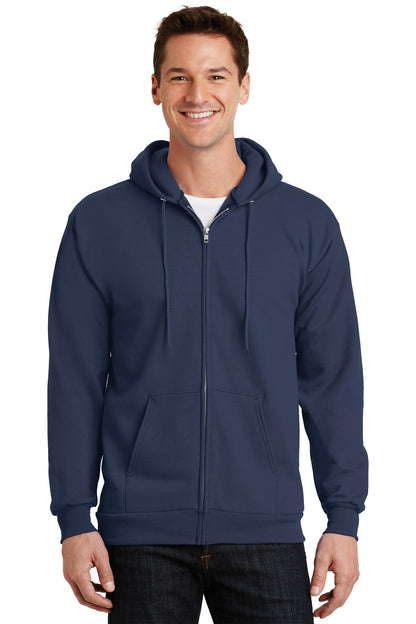 Port & Company Essential Fleece Full-Zip Hooded Sweatshirt.  PC90ZH Navy