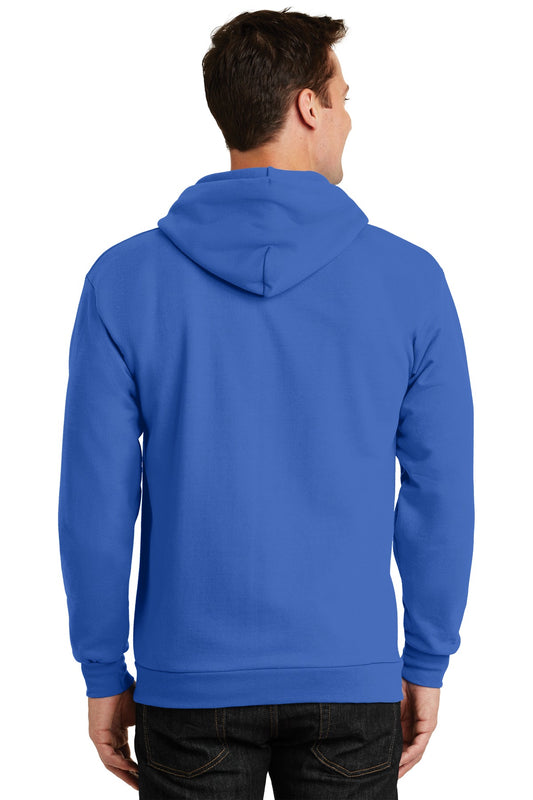 Port & Company Essential Fleece Full-Zip Hooded Sweatshirt.  PC90ZH Royal