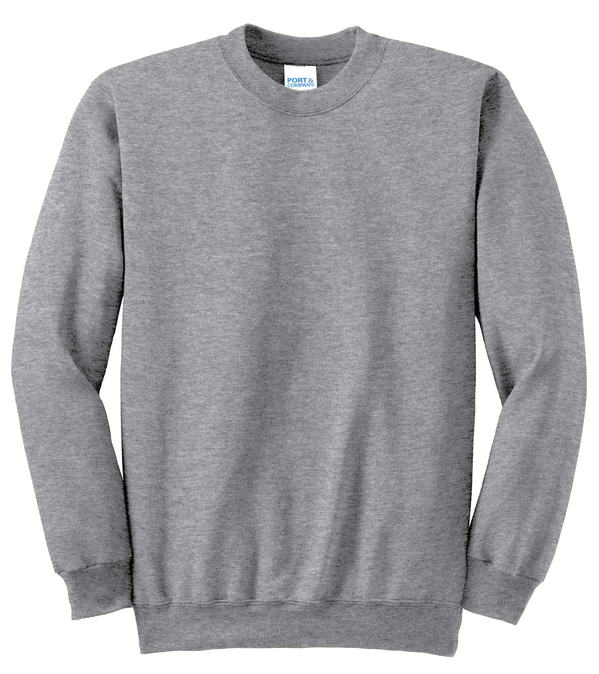 Port & Company Tall Essential Fleece Crewneck Sweatshirt. PC90T Athletic Heather Tall