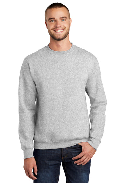Port & Company Essential Fleece Crewneck Sweatshirt.  PC90 Ash