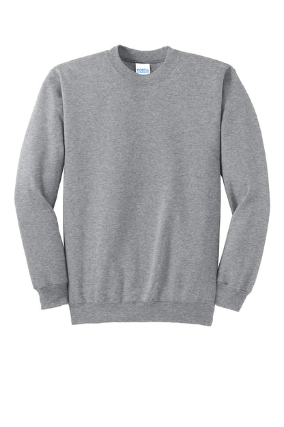 Port & Company Essential Fleece Crewneck Sweatshirt.  PC90 Athletic Heather