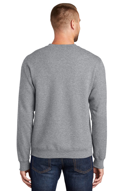 Port & Company Essential Fleece Crewneck Sweatshirt.  PC90 Athletic Heather
