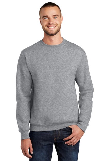 Port & Company Essential Fleece Crewneck Sweatshirt.  PC90 Athletic Heather