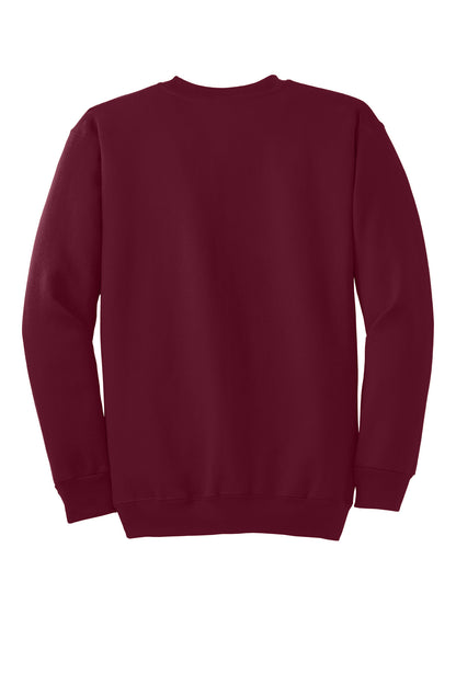 Port & Company Essential Fleece Crewneck Sweatshirt.  PC90 Cardinal