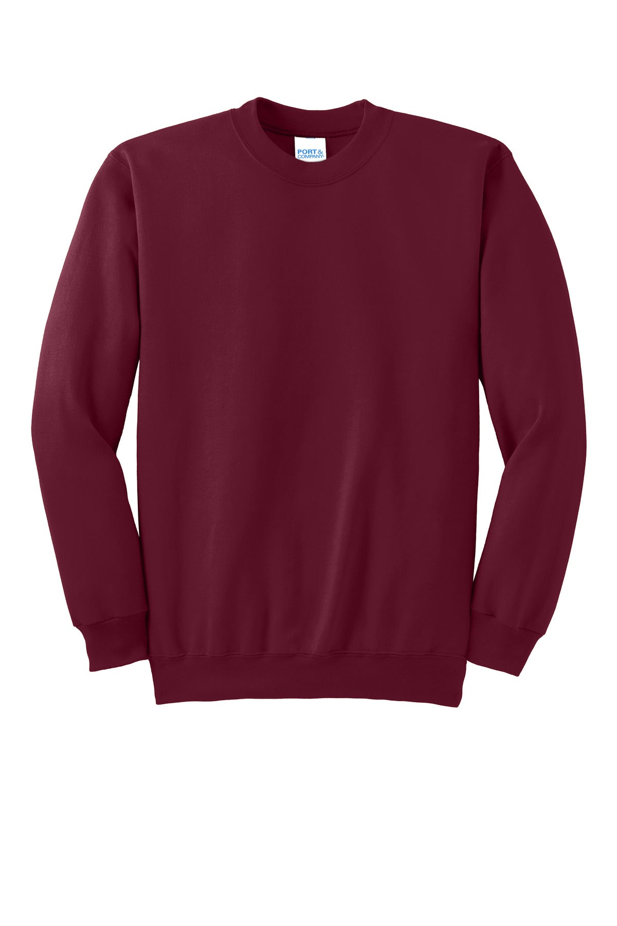 Port & Company Essential Fleece Crewneck Sweatshirt.  PC90 Cardinal