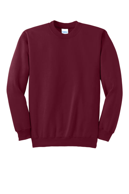 Port & Company Essential Fleece Crewneck Sweatshirt.  PC90 Cardinal