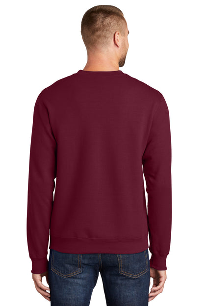 Port & Company Essential Fleece Crewneck Sweatshirt.  PC90 Cardinal