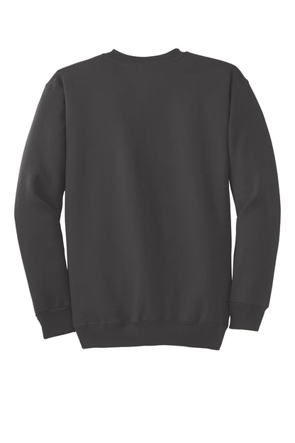 Port & Company Essential Fleece Crewneck Sweatshirt.  PC90 Charcoal