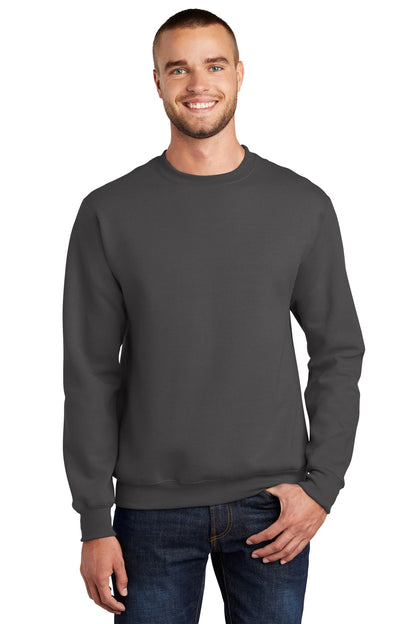 Port & Company Essential Fleece Crewneck Sweatshirt.  PC90 Charcoal