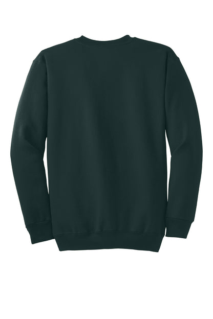 Port & Company Essential Fleece Crewneck Sweatshirt.  PC90 Dark Green