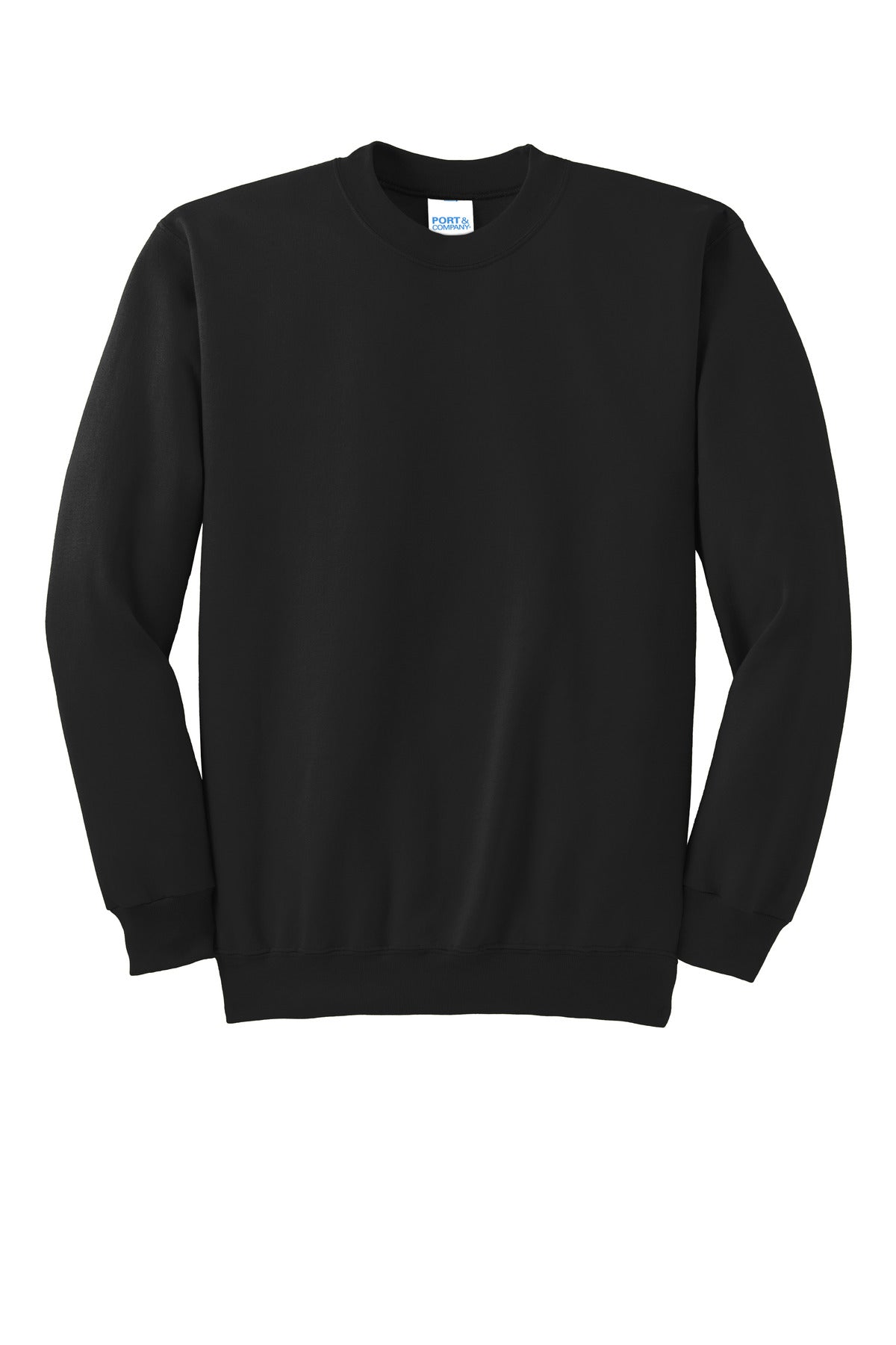 Port & Company Essential Fleece Crewneck Sweatshirt.  PC90 Jet Black