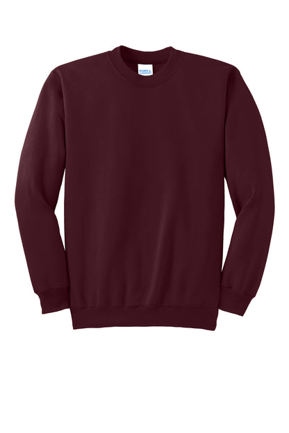 Port & Company Essential Fleece Crewneck Sweatshirt.  PC90 Maroon