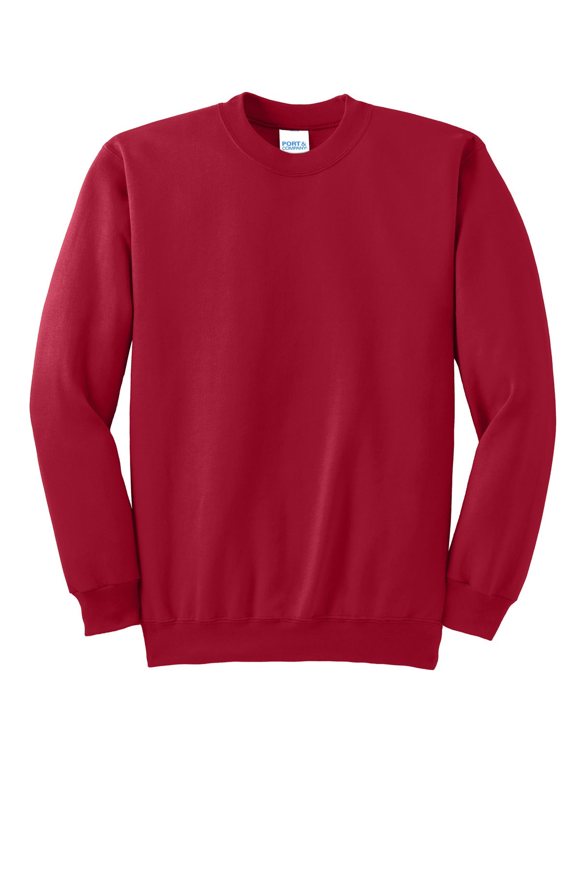 Port & Company Essential Fleece Crewneck Sweatshirt.  PC90 Red