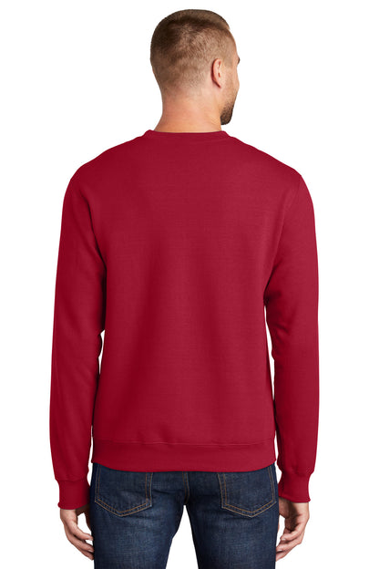 Port & Company Essential Fleece Crewneck Sweatshirt.  PC90 Red