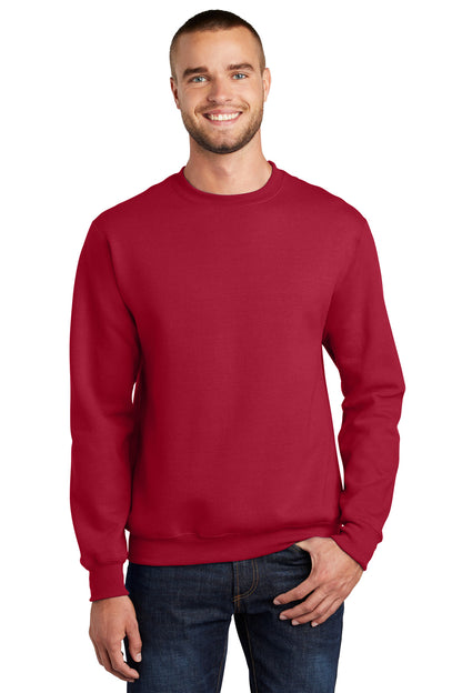 Port & Company Essential Fleece Crewneck Sweatshirt.  PC90 Red