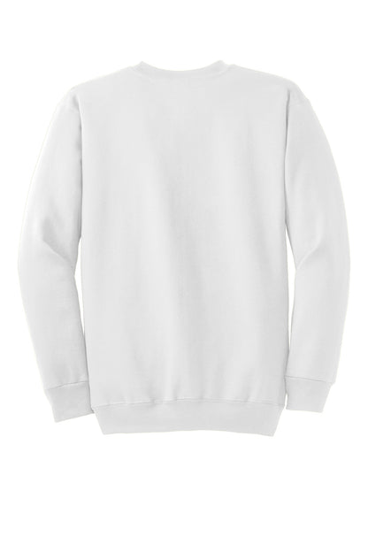 Port & Company Essential Fleece Crewneck Sweatshirt.  PC90 White