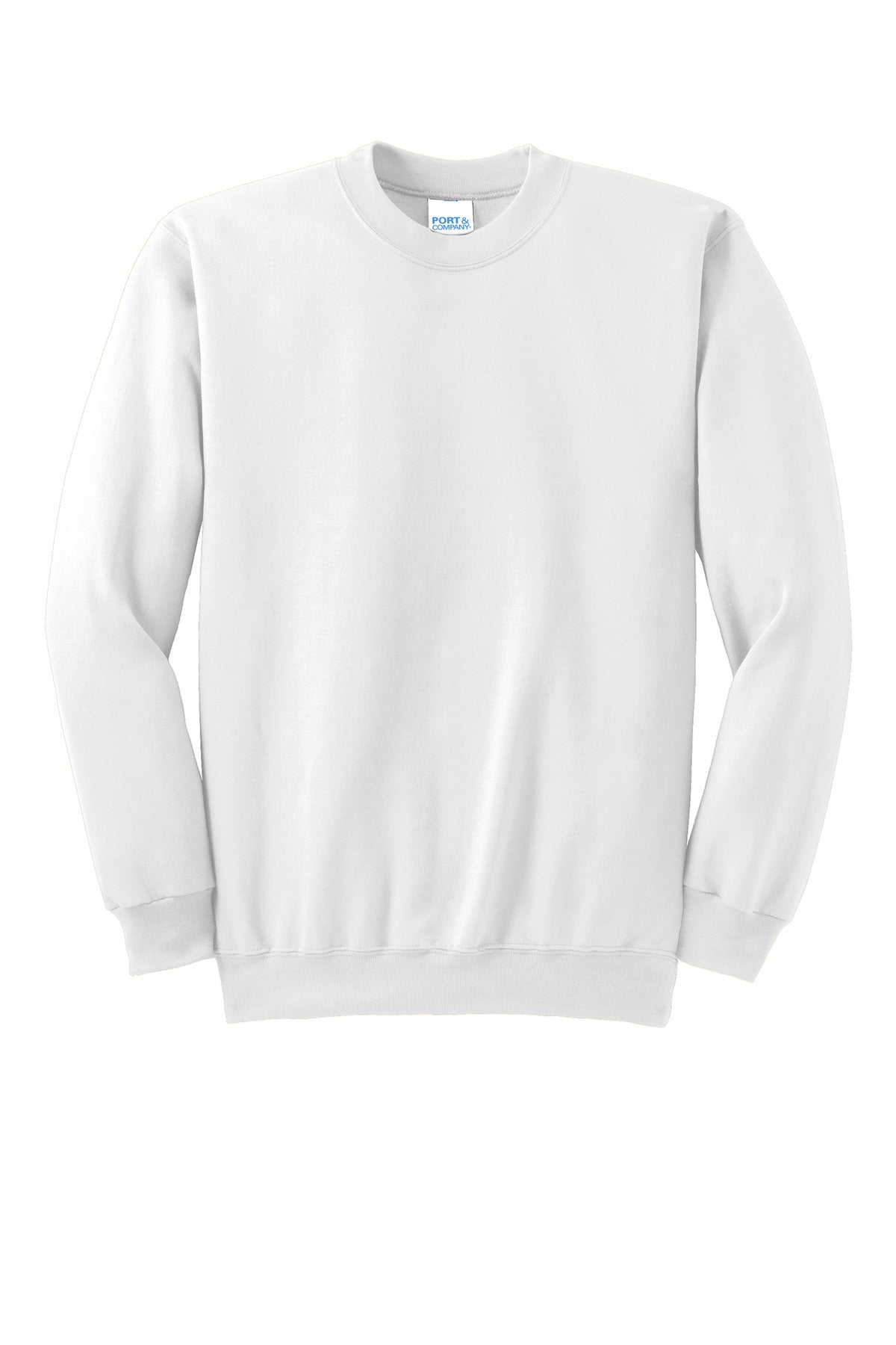 Port & Company Essential Fleece Crewneck Sweatshirt.  PC90 White