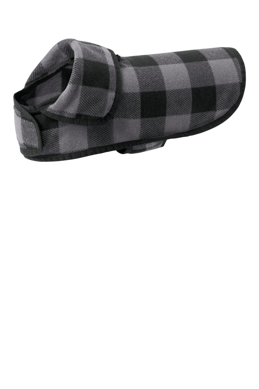 Port Authority Pet Fleece Jacket PE100 Grey/ Black Buffalo Check