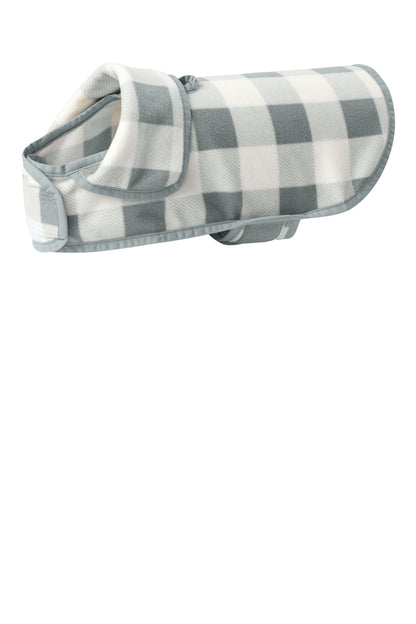 Port Authority Pet Fleece Jacket PE100 Marshmallow/ Monument Grey Buffalo Check