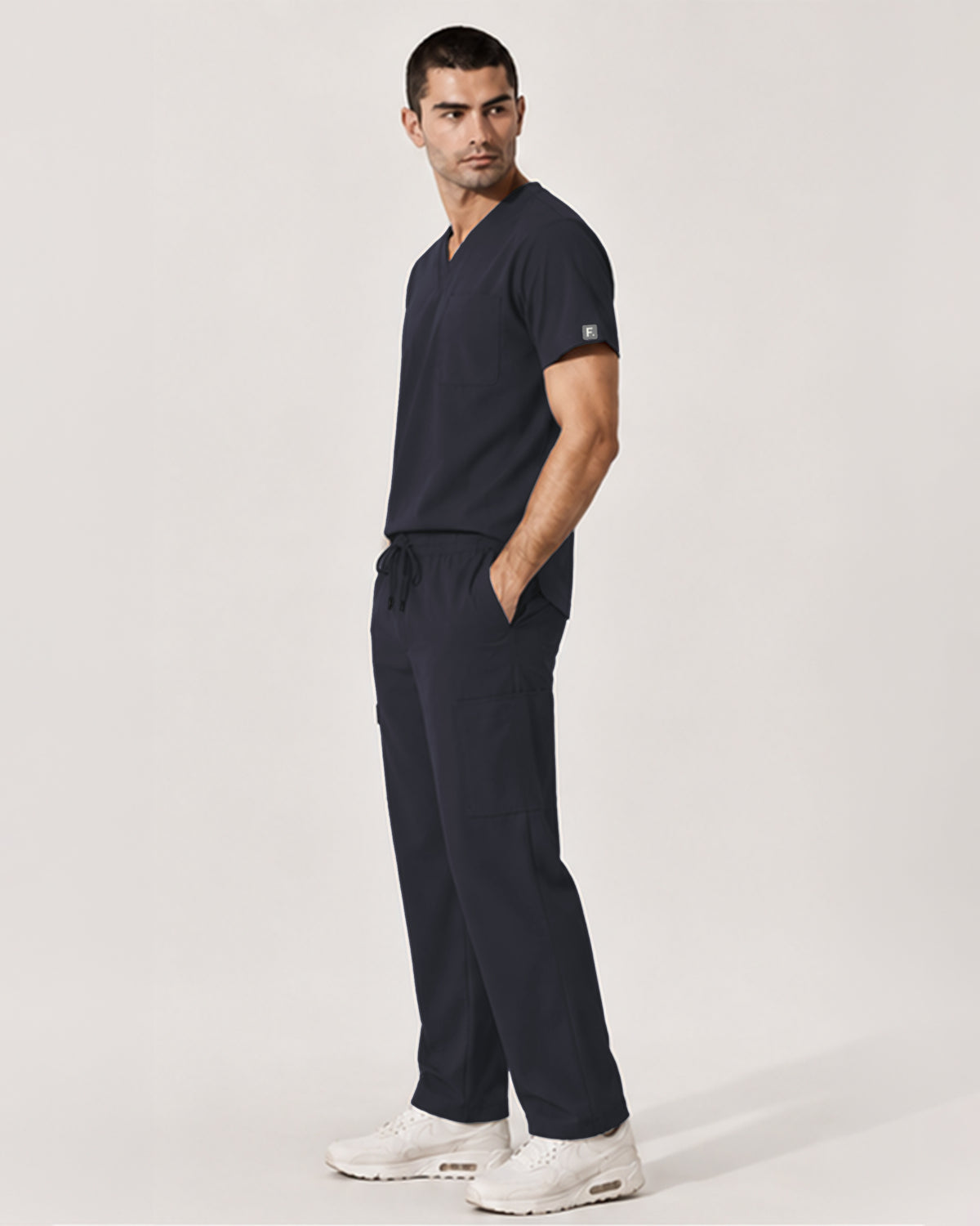 Foundry Men's 1505 Cobalt Men'S 1 Pocket V-Neck Top Pewter