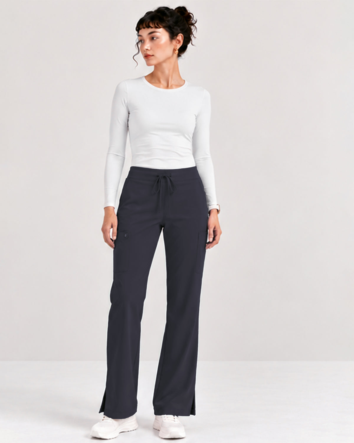 Foundry Women's 2005 Jasmine 5 Pocket Mini Flare Cargo Pant Pewter