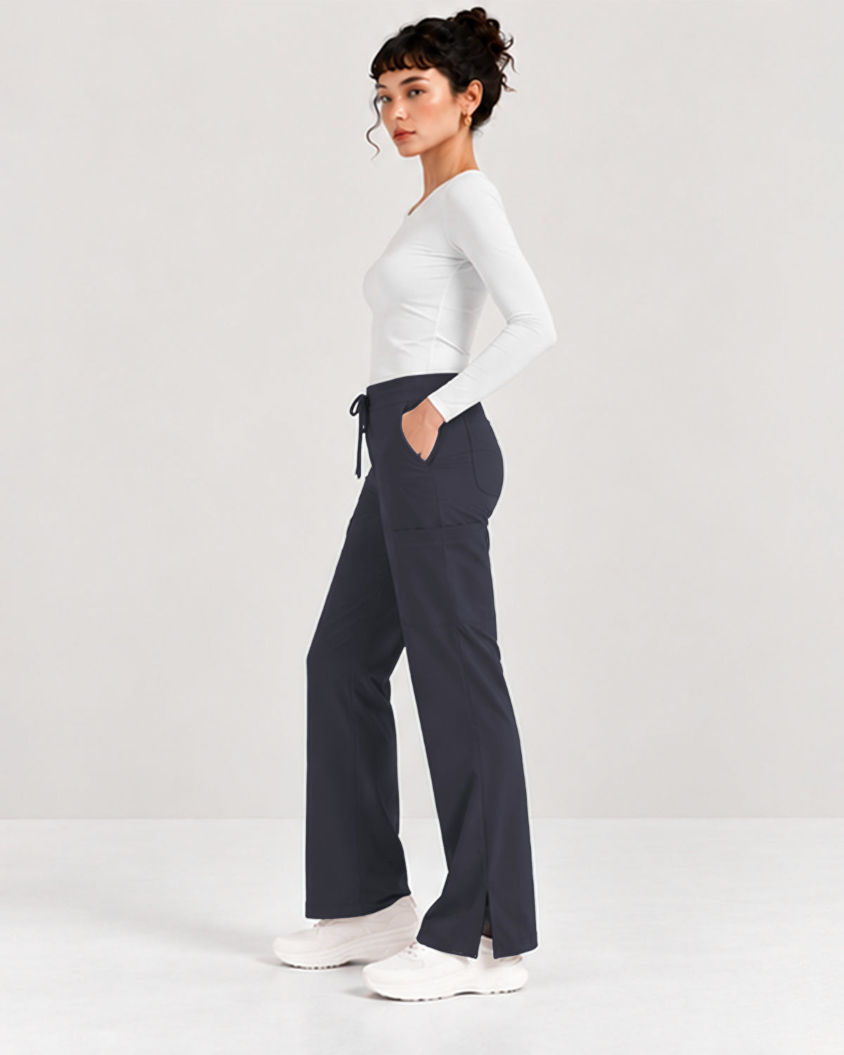 Foundry Women's 2005 Jasmine 5 Pocket Mini Flare Cargo Pant Pewter