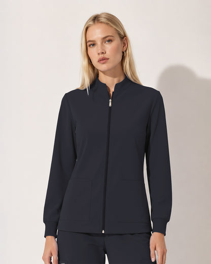 Foundry Women's 6005 Ellis 2 Pocket Scrub Jacket Pewter