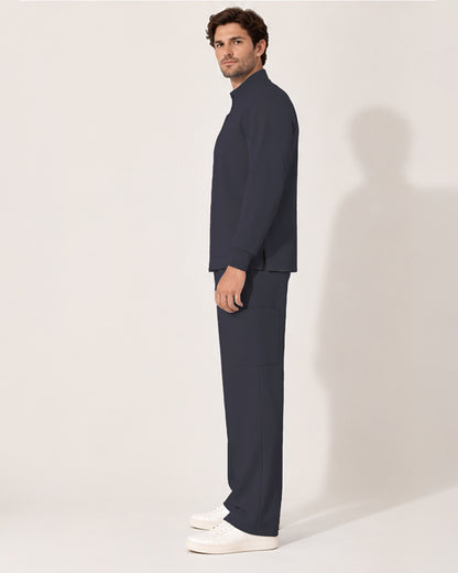 Foundry Men's 6505 Slate Men'S 2 Pocket Scrub Jacket Pewter